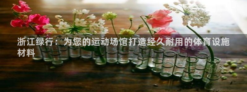 意昂体育3开户：浙江绿行：为您的运动场馆打造经久耐用